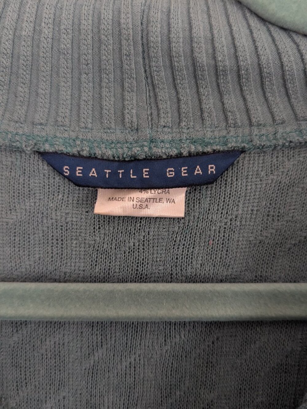 Vtg Green Ski Bunny Seattle Gear Sweater Jumpsuit Sz L - Picture 7 of 9